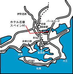 ホテル志摩スペイン村の地図