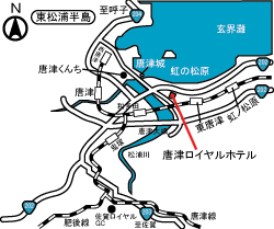 唐津ロイヤルホテルの地図