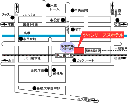 ツインリーブスホテル出雲の地図