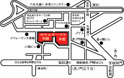 ホテルオークラの地図